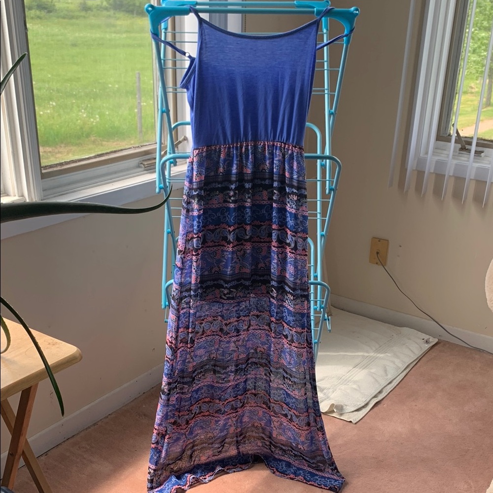 Blue and Multicolor Maxi Dresses